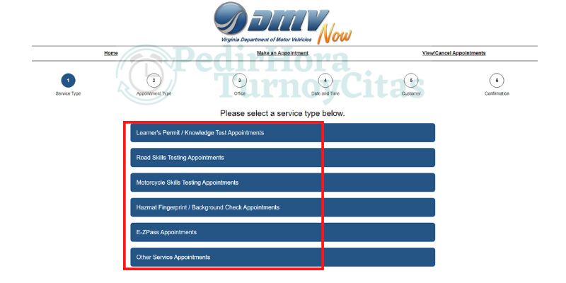 cita dmv licencia de conducir virginia